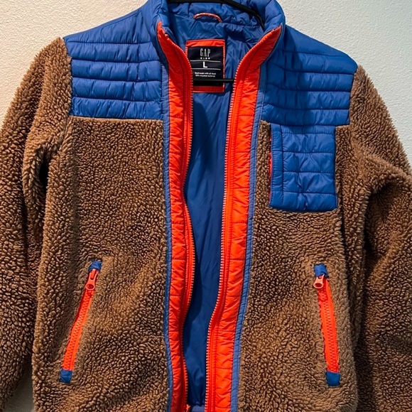 GAP Kids Brown and Blue Fleece Jacket - Picture 2 of 6